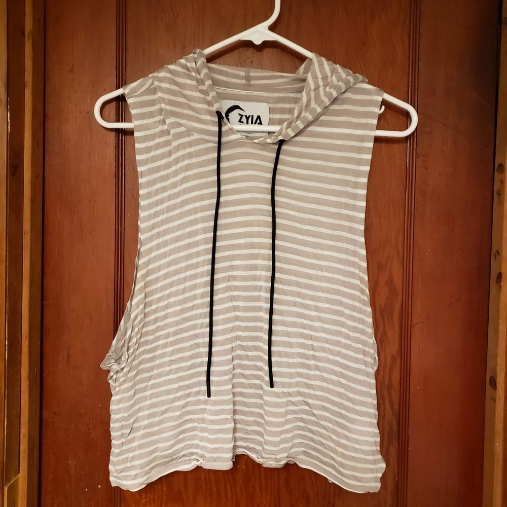 Striped Cropped Zyia Sweater